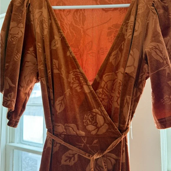 Velvet Wrap Maxi Dress - Picture 4 of 6